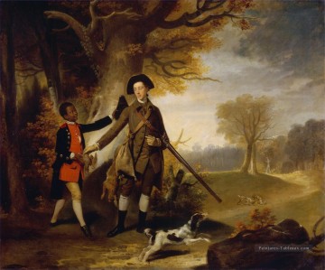  1765 - le troisième duc de Richmond tirant avec son serviteur 1765 cynégétique